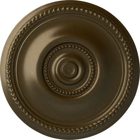 Ekena Millwork Raynor Ceiling Medallion (Fits Canopies up to 6"), Hand-Painted Brass, 20 5/8"OD x 1 3/8"P CM20BEBRS